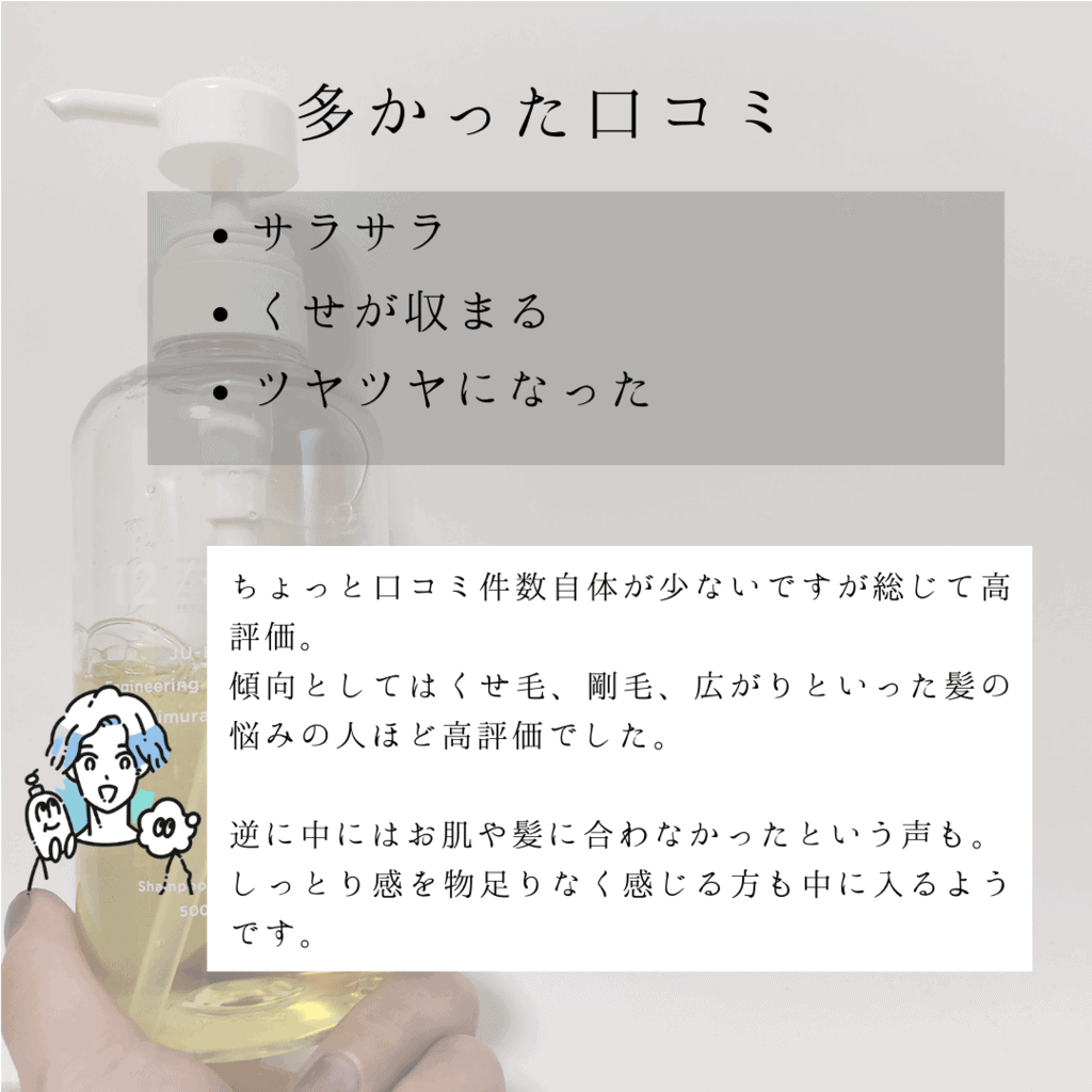 木村石鹸12/JU-NI（ジューニ）シャンプーの口コミもご紹介